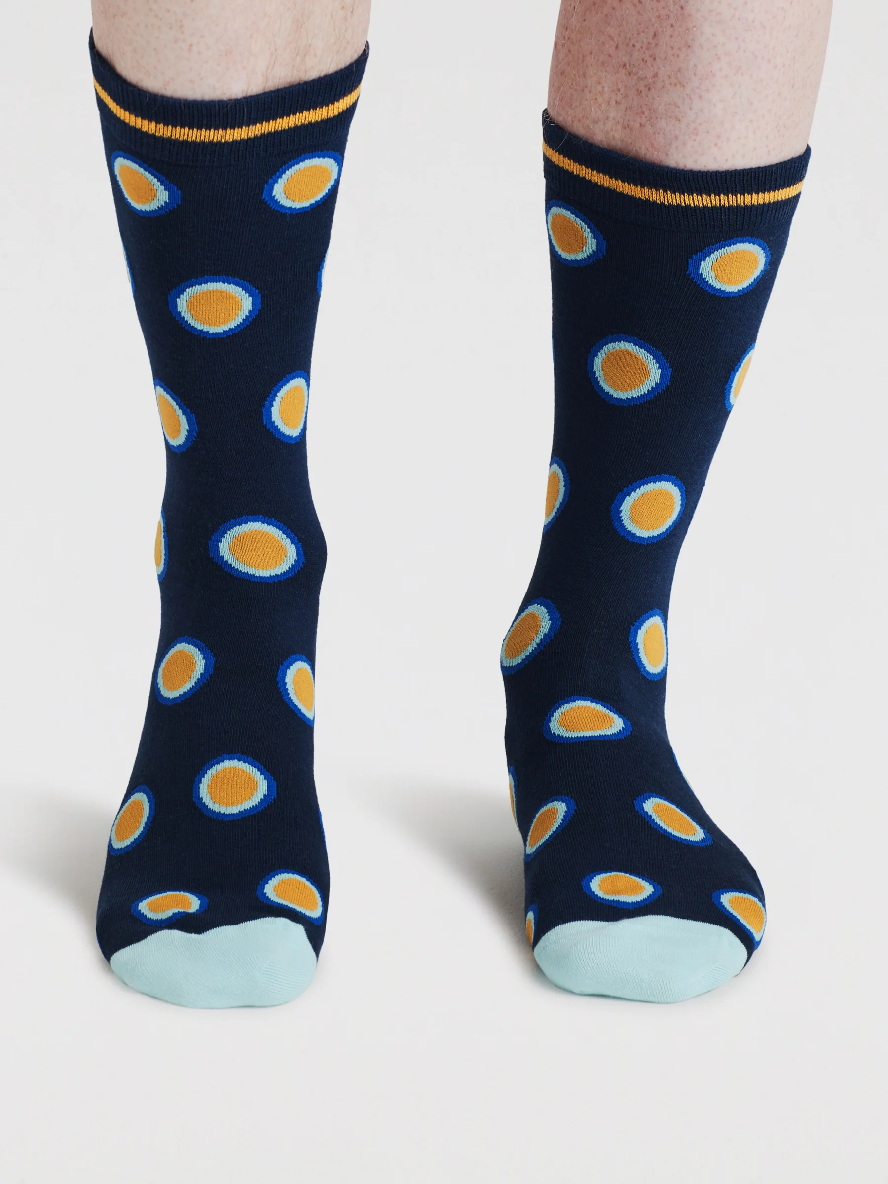 Mens Cline Stripe Spot Organic Cotton 3 Pack Socks - Multi - Flockneti