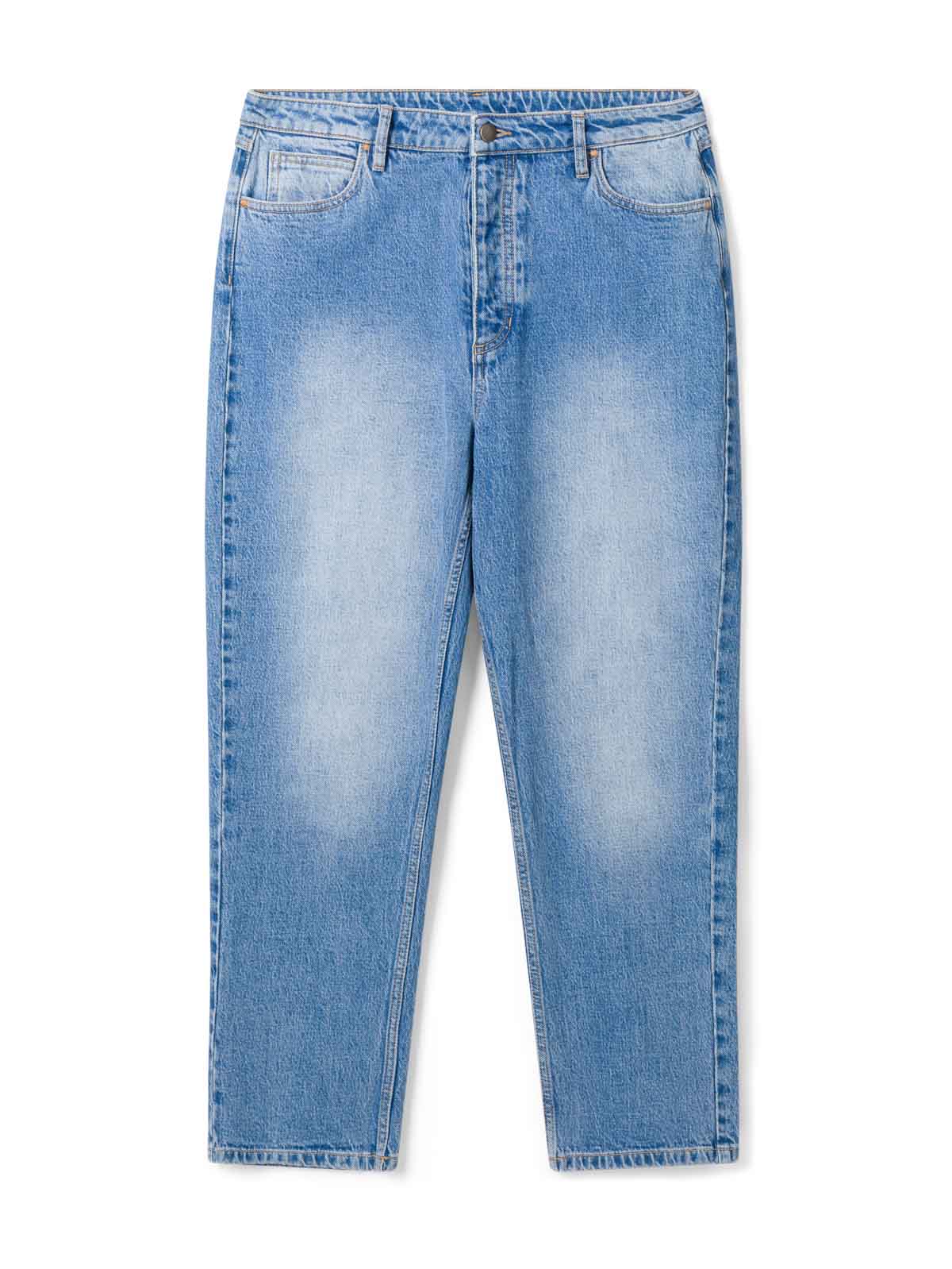 Essential Organic Cotton Boyfriend Jeans - Vintage Blue - Flockneti