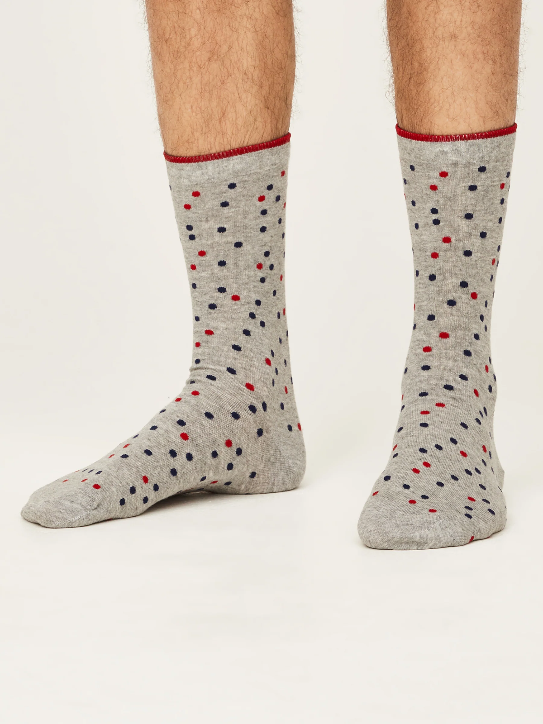 Spotty Socks - Mid Grey Marle - Flockneti