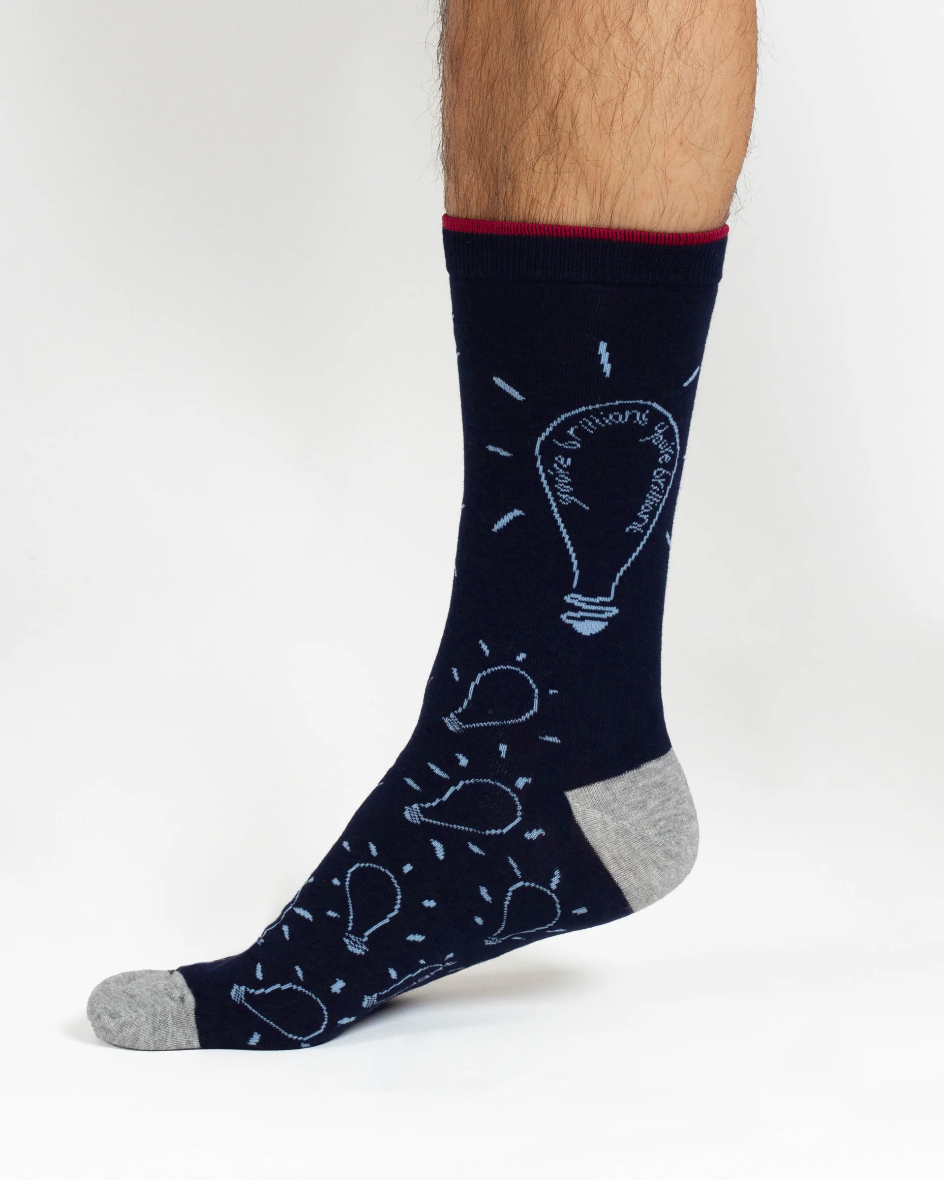 Mathematician Bamboo 2 Socks in a Bag - Grey/Navy - Flockneti