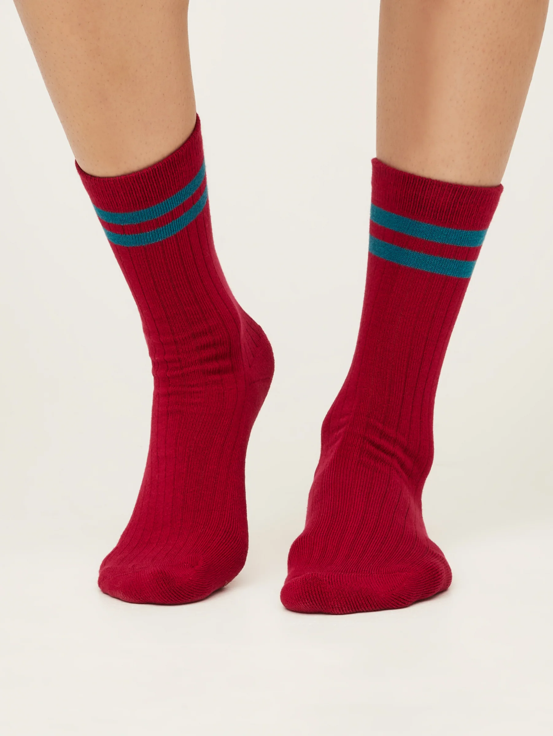 RUGBY STRIPE  SPORT SOCKS - MAGENTA PINK - Flockneti