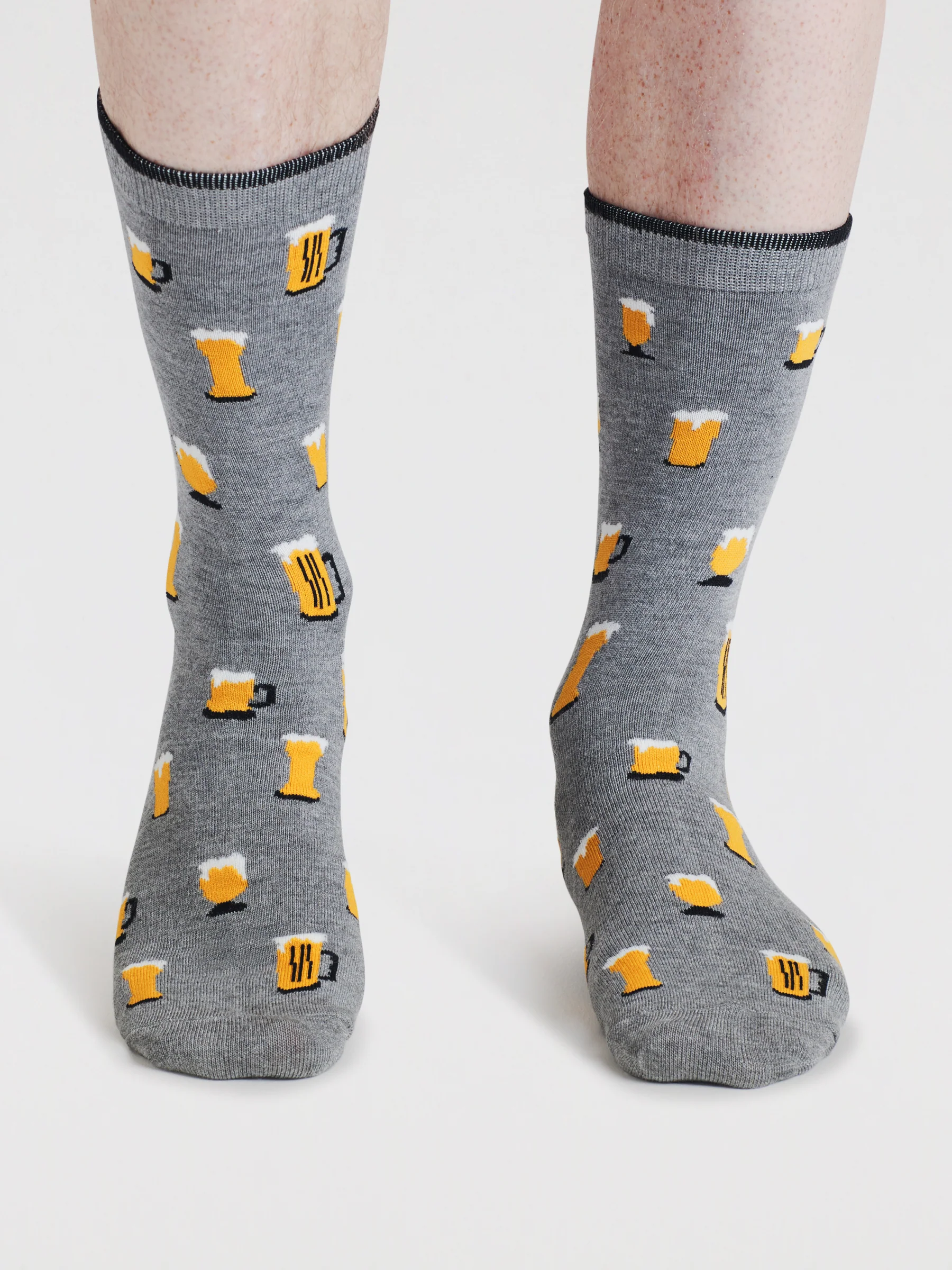 Mens Collins Beer Bamboo 4 Sock Gift Box - Multi - Flockneti