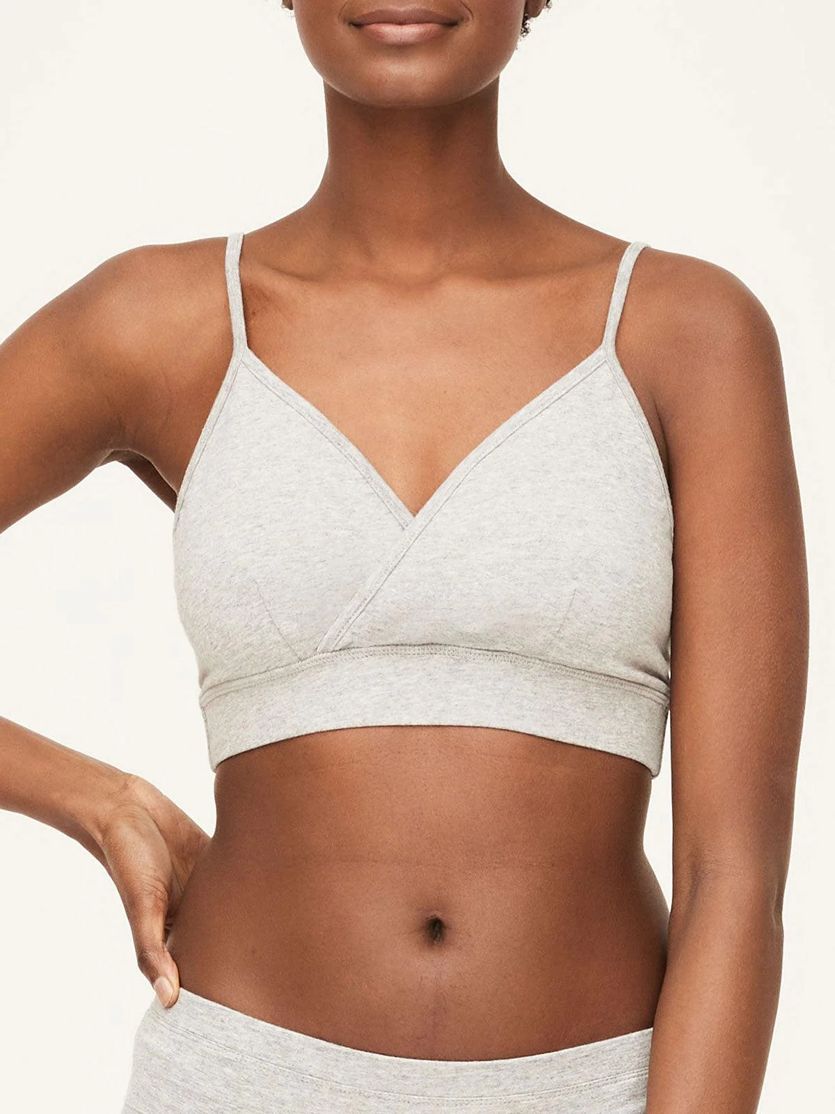 Organic Cotton Jersey Triangle Bralette - Flockneti