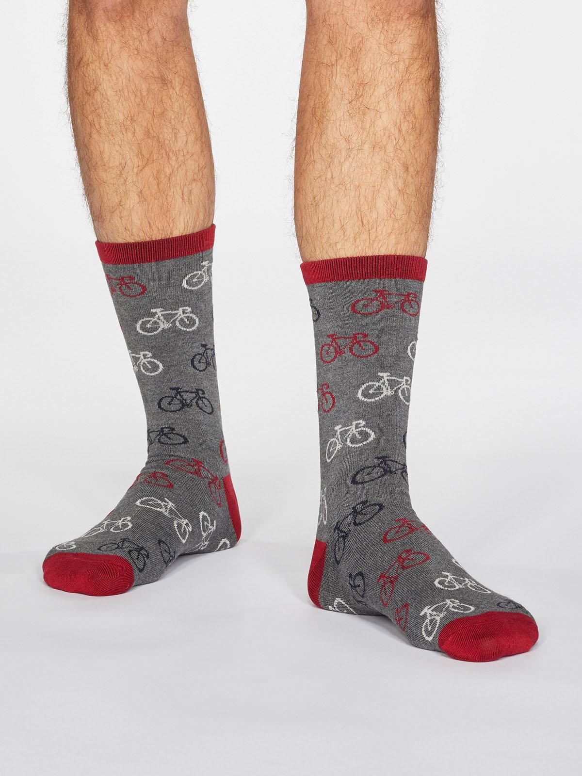 Zachary Bicycle Socks - Dark Grey Marle - Flockneti