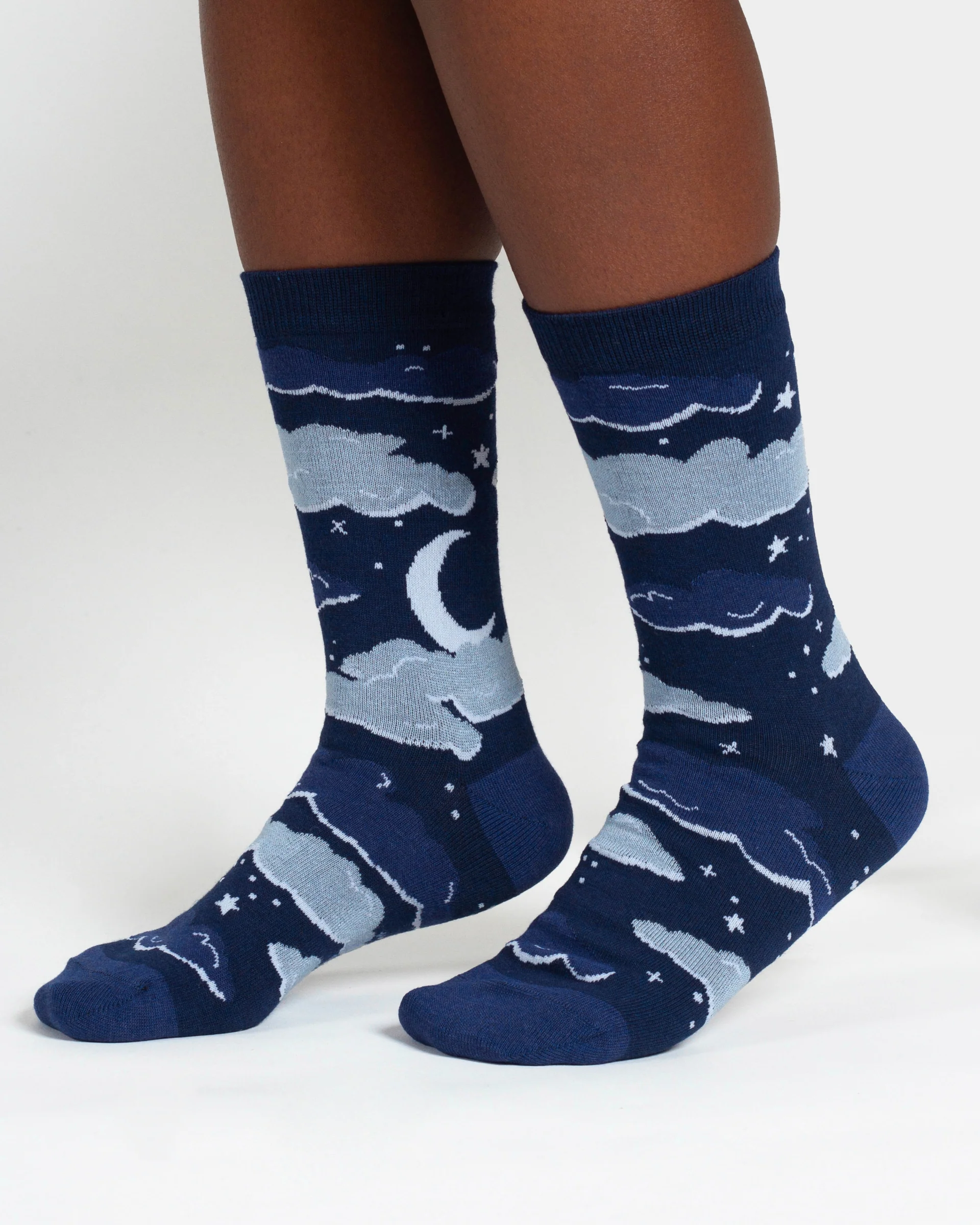 Cloudy Night Bamboo Socks - Blue Multi - Flockneti