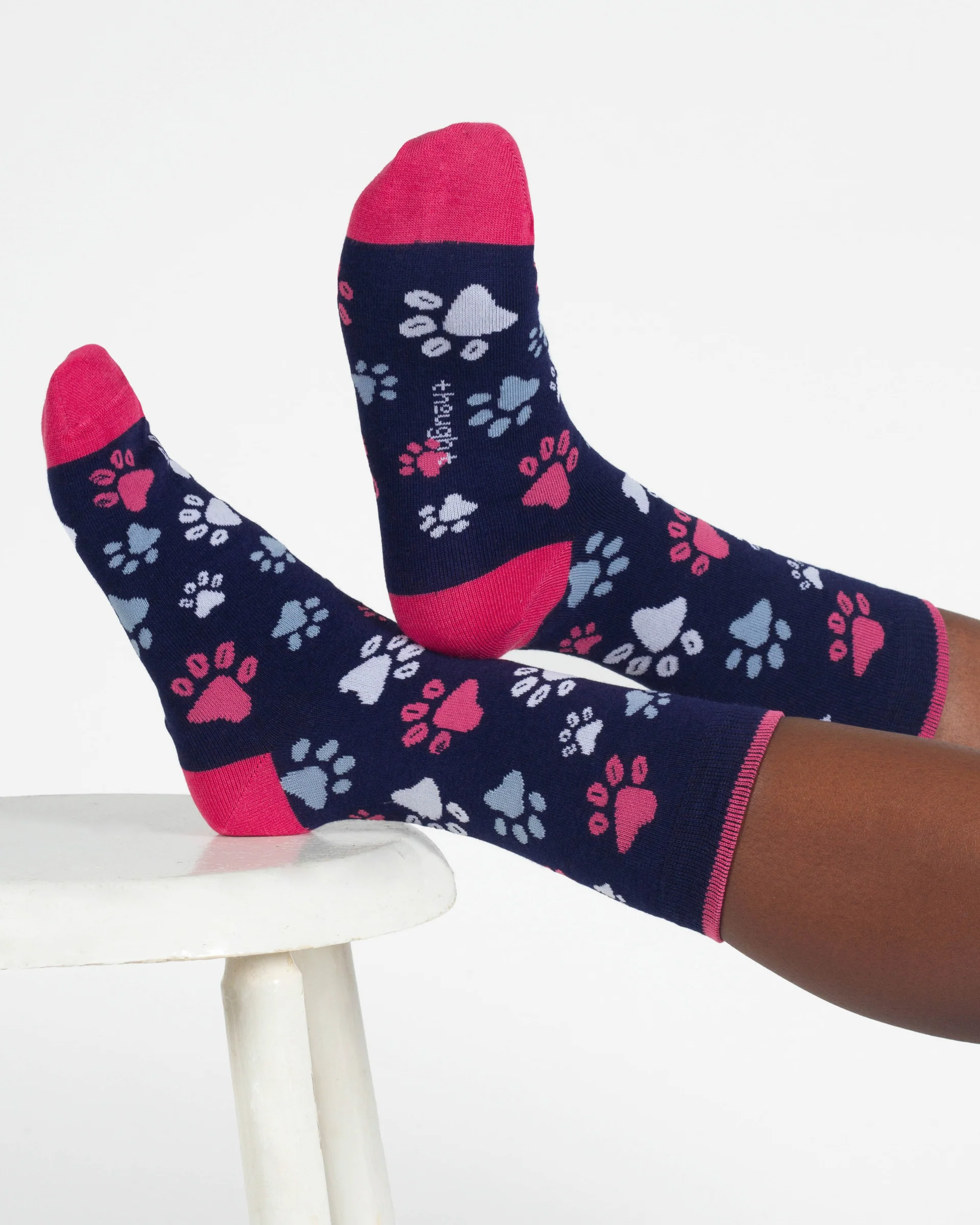 Purrfect Bamboo 2 Socks in a Bag - Pink/Blue Multi - Flockneti