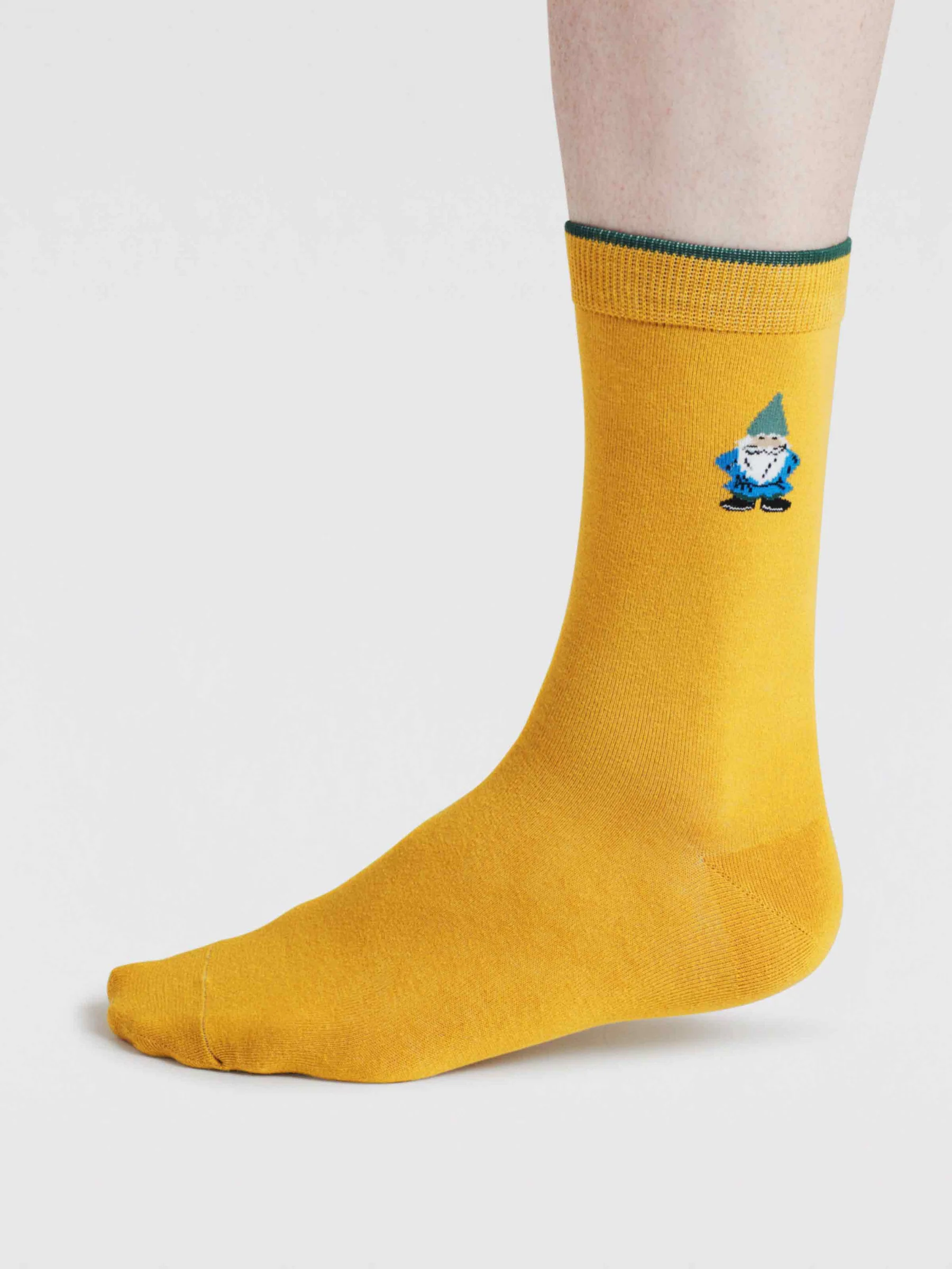 Greyson Gnome Organic Cotton Socks - Chartreuse Yellow - Flockneti