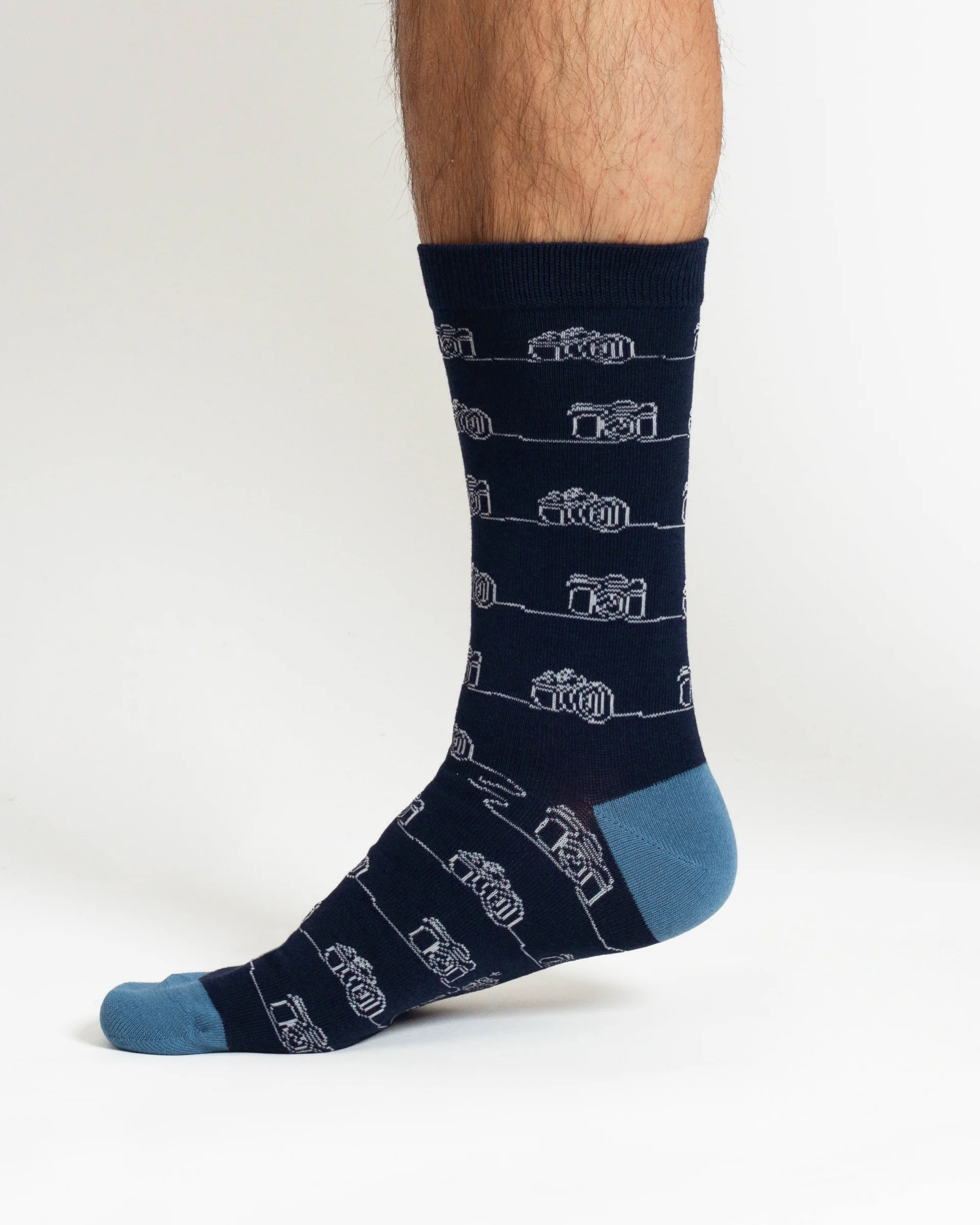 Mountain Range Bamboo Gift Box of 4 Socks - Green/Navy/Grey - Flockneti