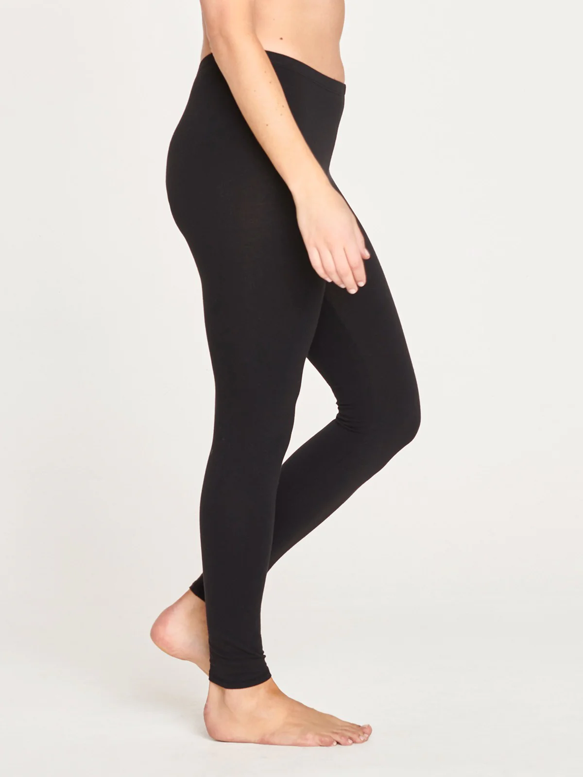 Essential Bamboo Organic Cotton Leggings - Black - Flockneti