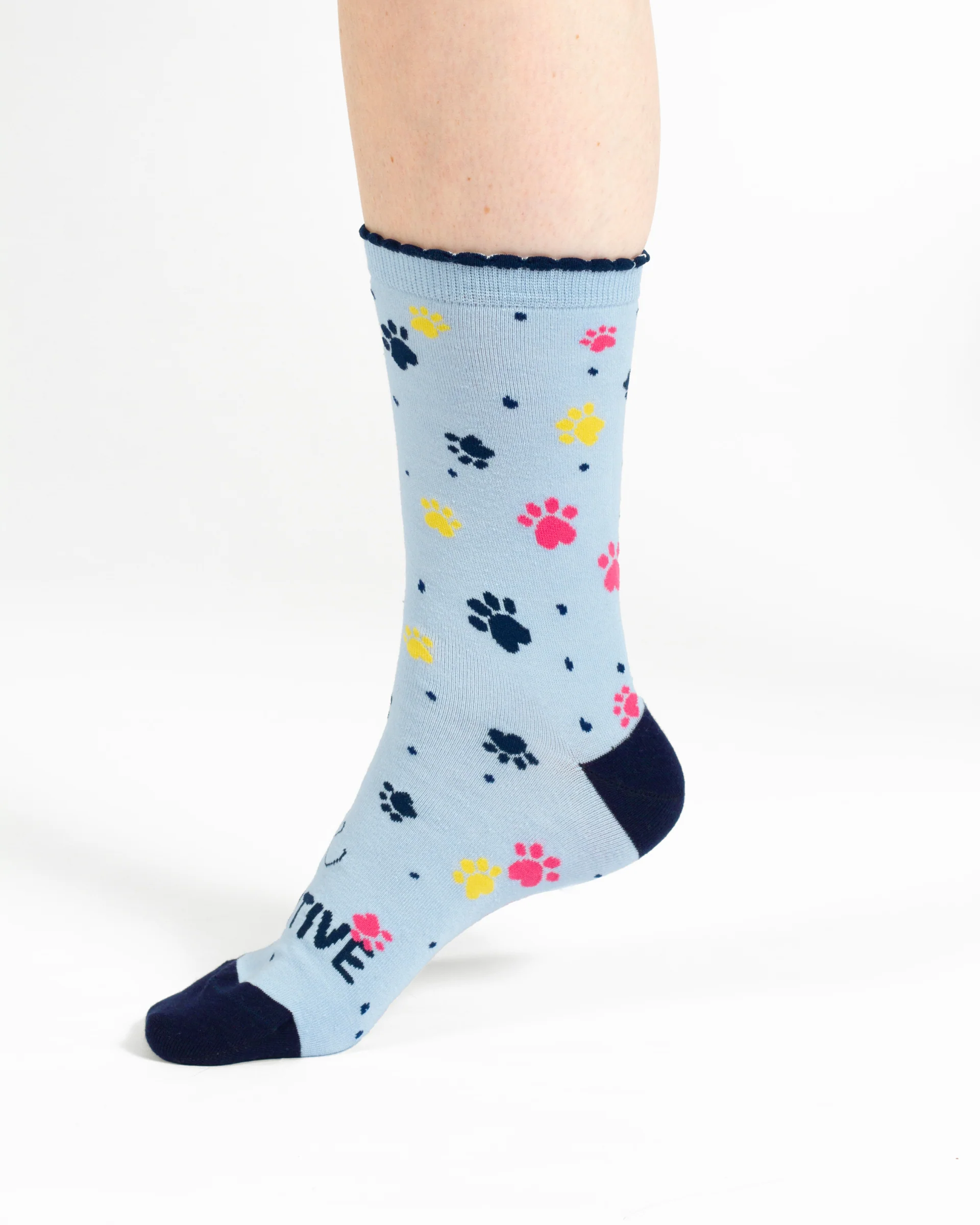 Be Pawsitive Organic Cotton 2 Socks in a Bag - Blue Multi - Flockneti