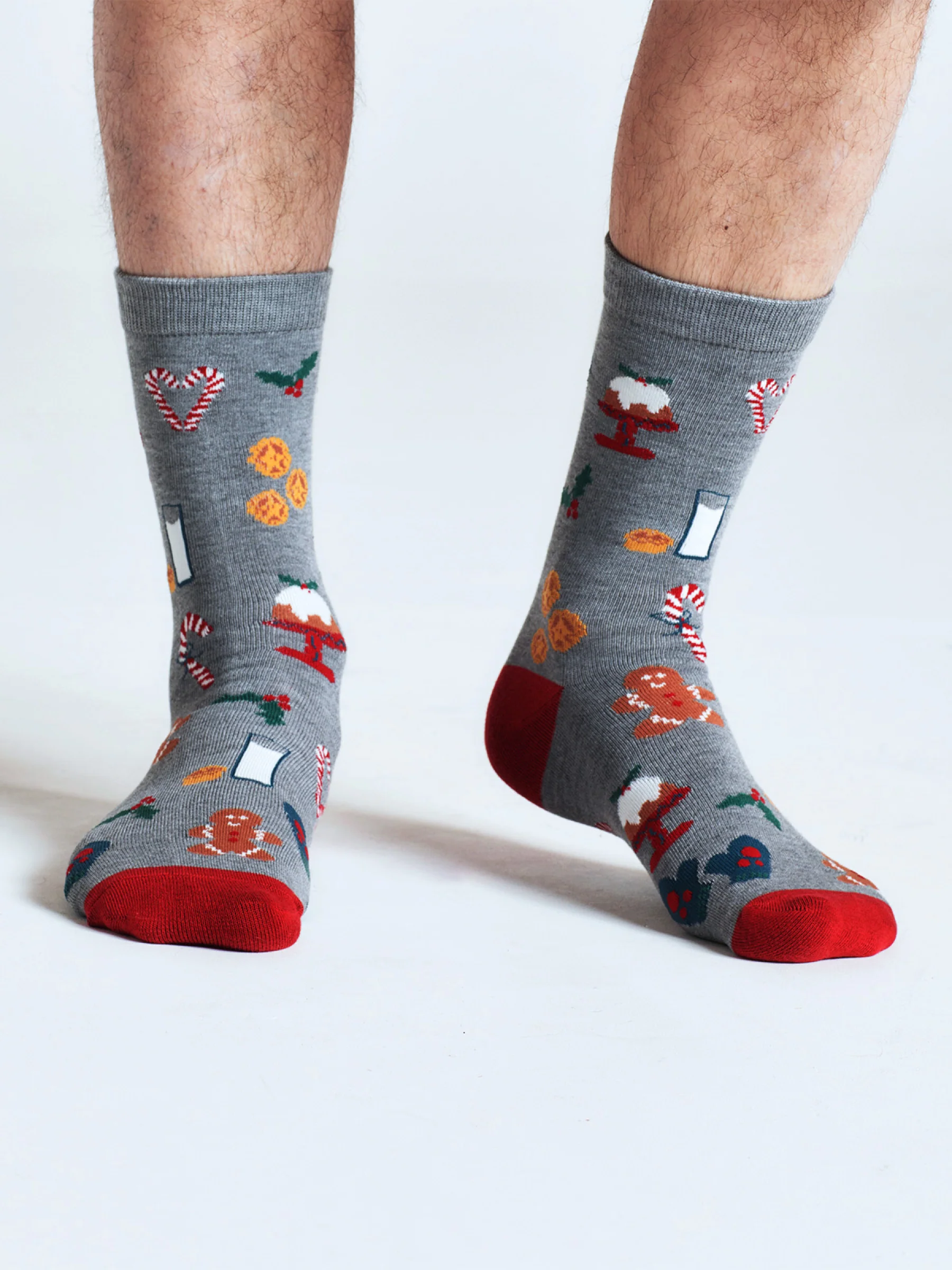 Nohea Christmas Pudding Bamboo Sock In A Bag - Multi - Flockneti